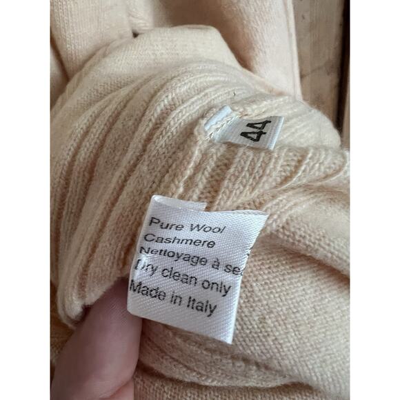 Itialian Wool And Cashmere Cream Colored Sweater Italy Venezia - Picture 4 of 8